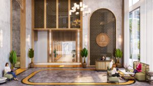 sảnh đón khách khu căn hộ Lumiere Boulevard của Masterise Homes