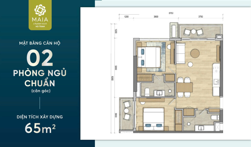 MAIA-Happy Tower-Layout 2PN Chuẩn