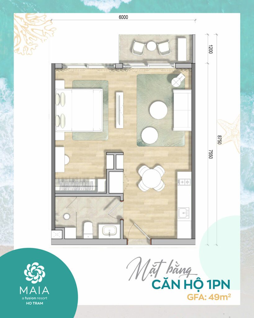 MAIA_Mặt bằng 1PN