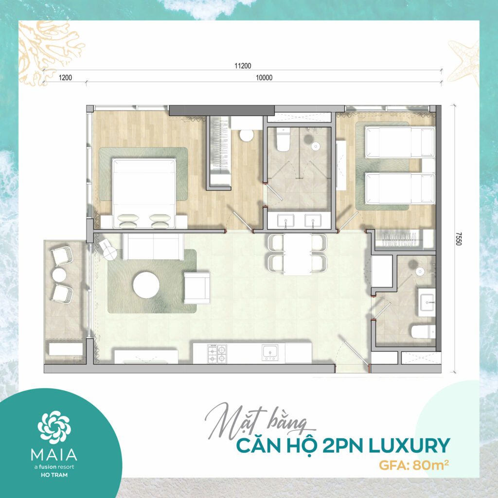 MAIA_Mặt bằng 2PN LUXURY