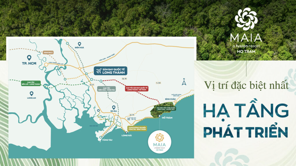 Vị trí của dự án Maia Hồ Tràm
