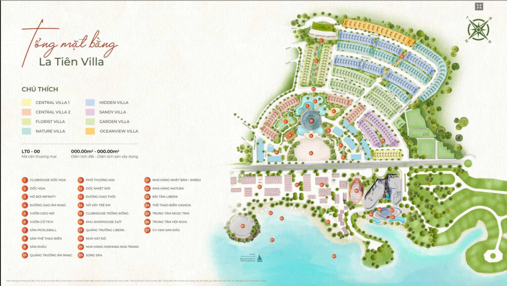Tổng mặt bằng La Tiên Villa