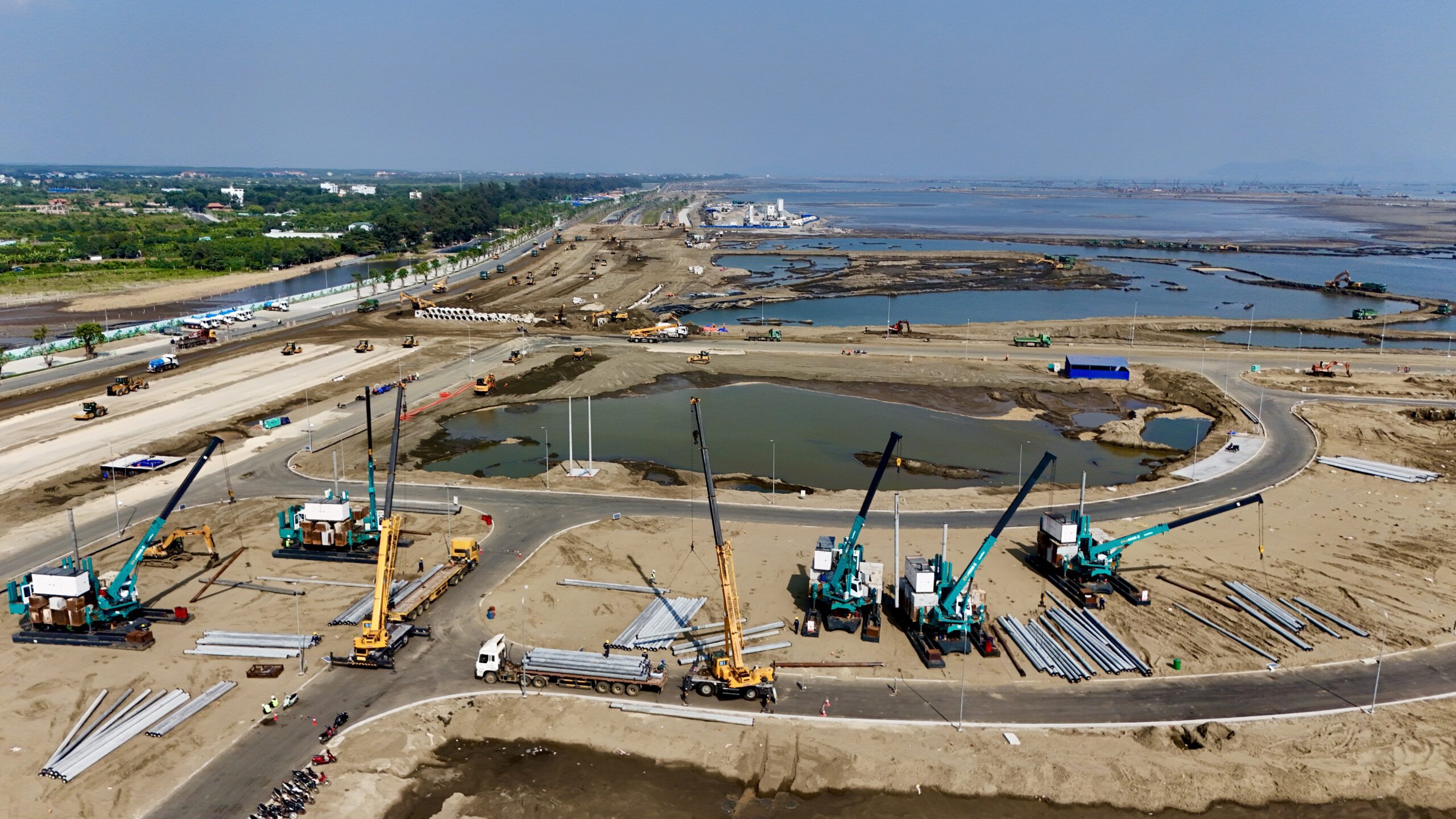 Tiến độ xây dựng mới nhất công trường Vinhomes Cần Giờ T1/2025