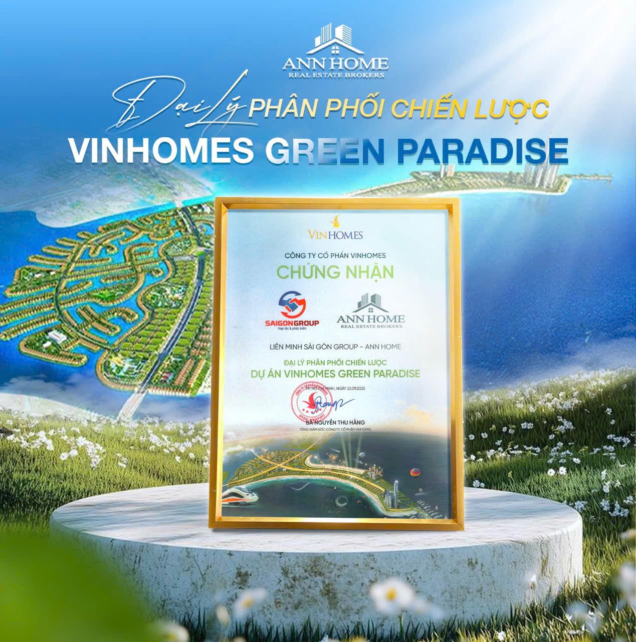 Ann Home chứng thức là đại lý phân phối chiến lược dự án Vinhomes Green Paradise Cần Giờ