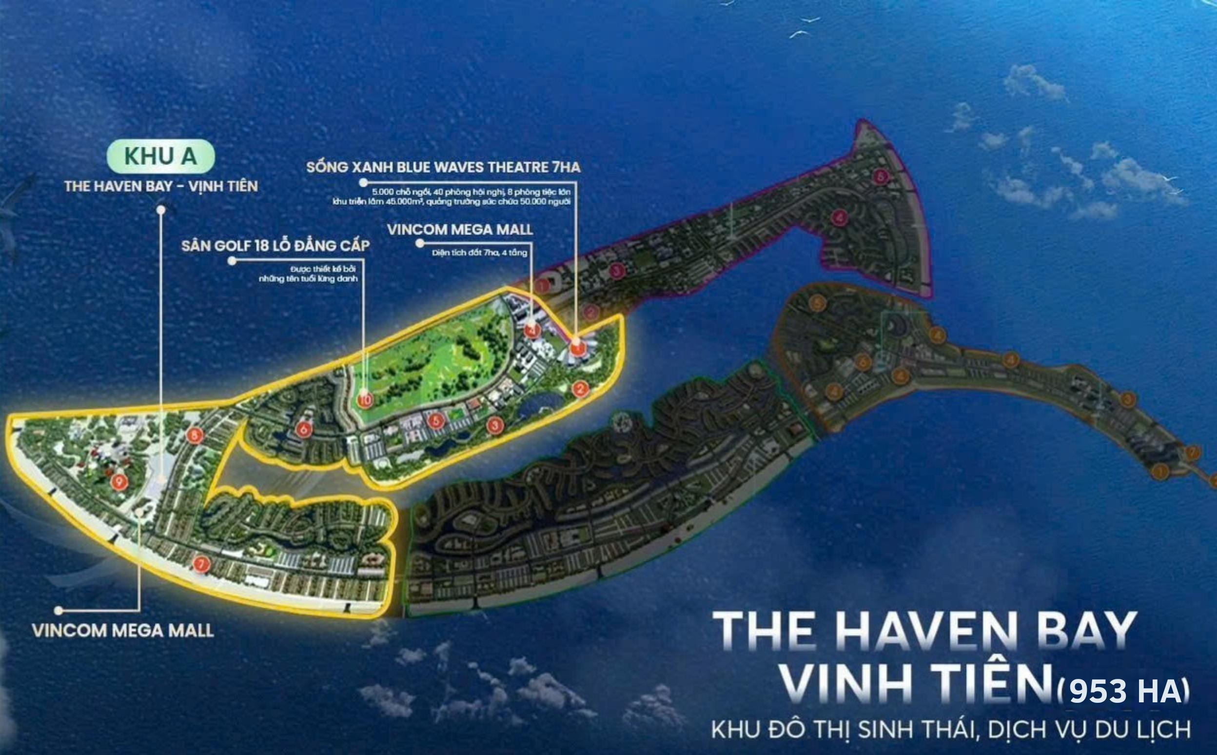Tổng quan phân khu The Haven Bay  vị trí sân golf 18 đẳng cấp quốc tế