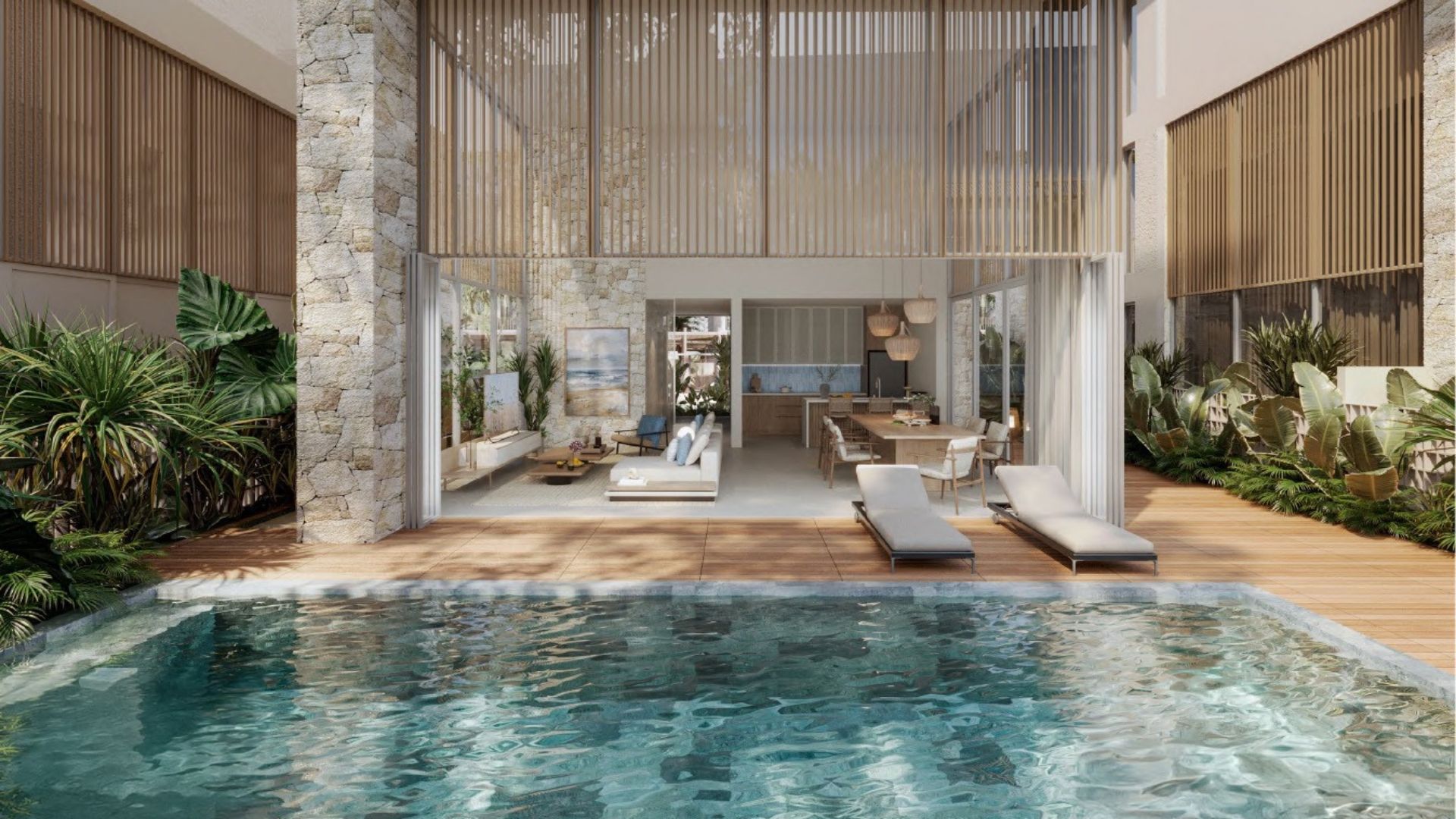 Phối cảnh hồ bơi vô cực hướng biển