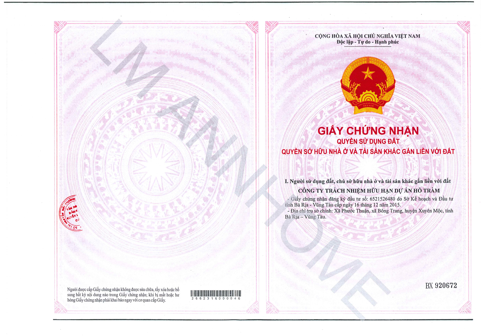 Giấy chứng nhận quyền sử dụng đất