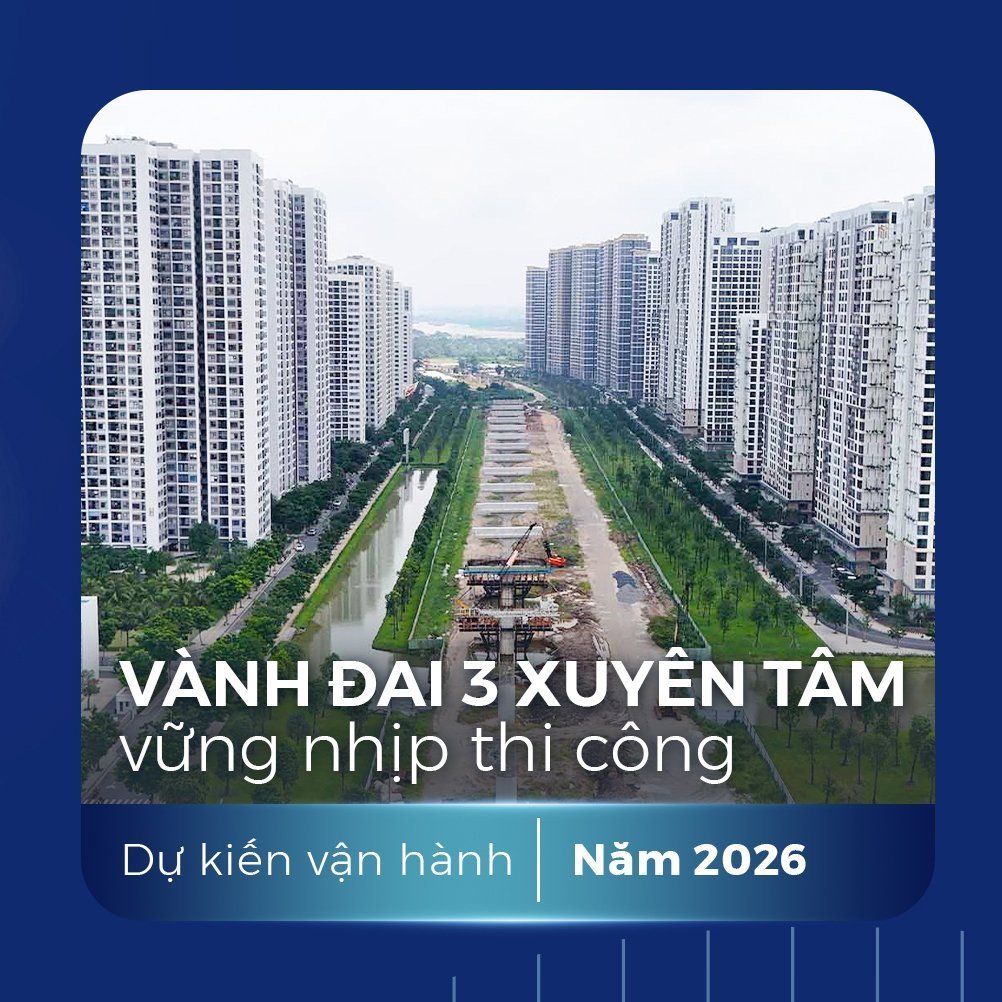Vành đai 3 xuyên tâm vững nhịp thi công