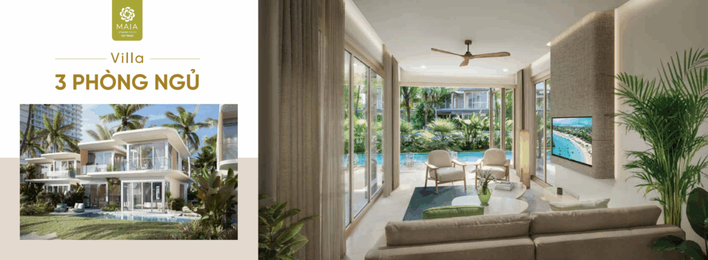 3 phòng ngủ villa Maia Resort Hồ Tràm