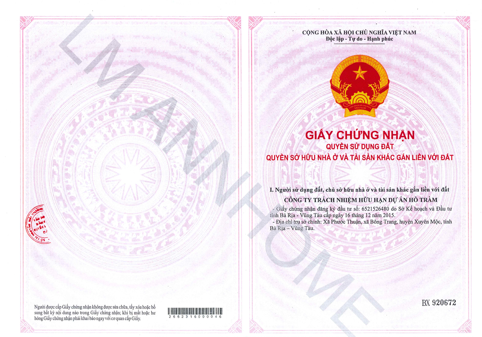 Pháp lý minh bạch rõ ràng