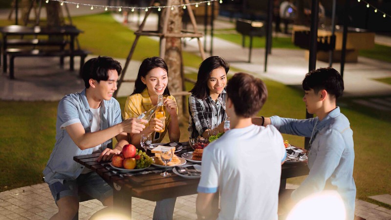 Khu BBQ ngoài trời tại Vinhomes Grand Park