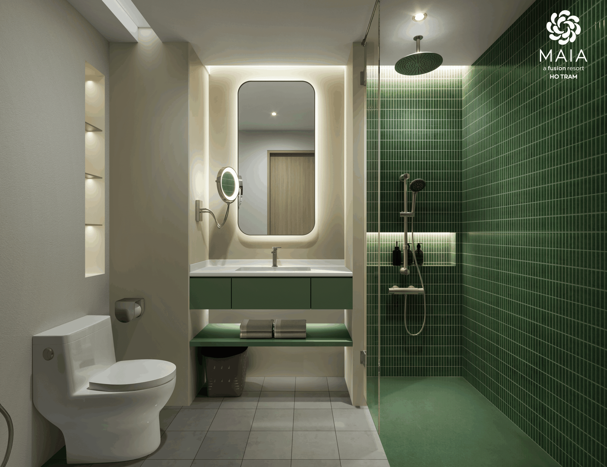 Gam màu xanh ngọc bích trung tính sang trọng