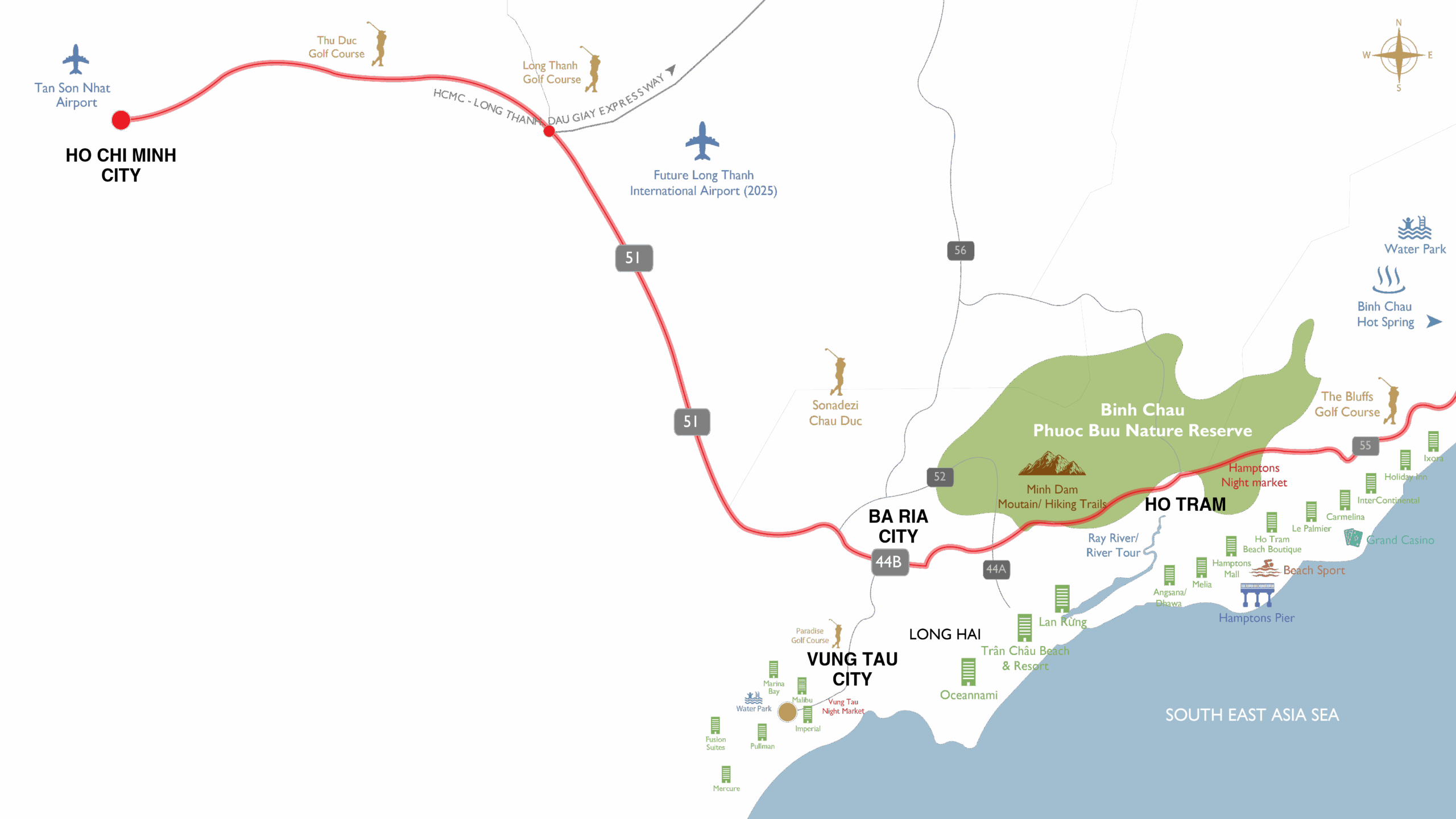 Vị trí cách TP. Hồ Chí Minh chỉ 90 phút