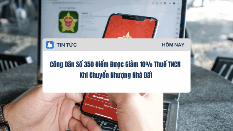 Công Dân Số 350 Điểm Được Giảm 10% Thuế TNCN Khi Chuyển Nhượng Nhà Đất