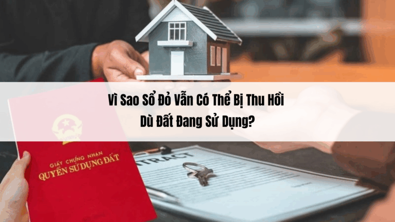 Vì Sao Sổ Đỏ Vẫn Có Thể Bị Thu Hồi Dù Đất Đang Sử Dụng?