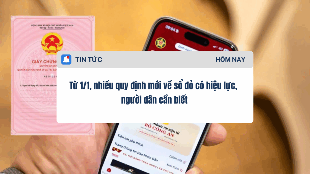 Từ 1/1, nhiều quy định mới về sổ đỏ có hiệu lực, người dân cần biết