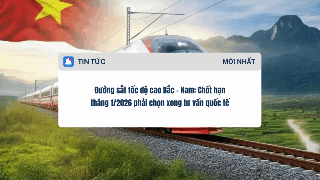Đường sắt tốc độ cao Bắc – Nam: Chốt hạn tháng 1/2026 phải chọn xong tư vấn quốc tế