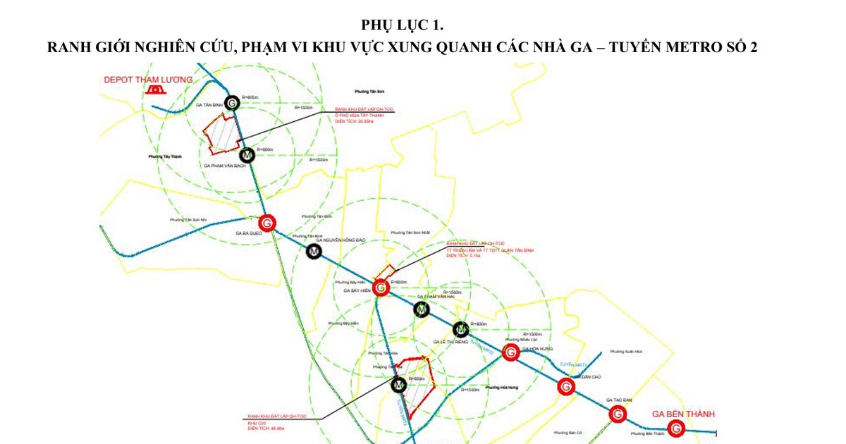 TP.HCM công bố phạm vi nghiên cứu, kế hoạch tổ chức lập quy hoạch các khu vực TOD tập trung vào các khu vực xung quanh 12 nhà ga của tuyến Metro số 2.