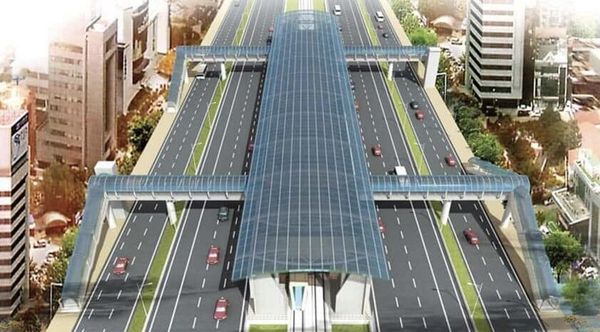Tuyến Metro số 5 Văn Cao - Hòa Lạc giữa đại lộ lớn nhất Thủ Đô