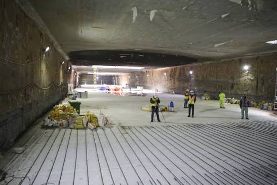 Hình ảnh tiến độ nhà ga ngầm S9 - Kim Mã của tuyến metro số 3, đoạn Nhổn - Ga Hà Nội