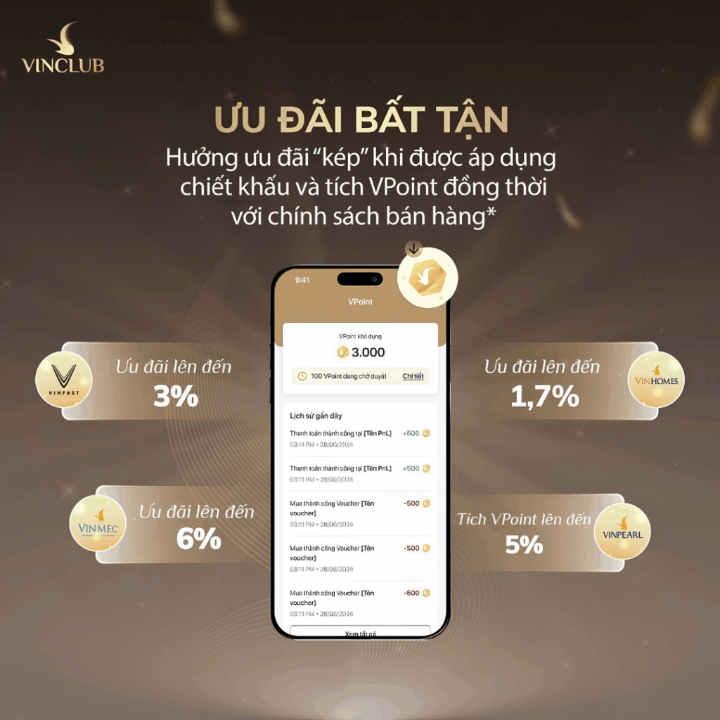 Ưu đãi VinClub khi mua bất động sản Vinhomes
